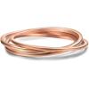 VQYSKO Triple Interlocked Rolling Ring for Women-Stainless Steel Stacking Rose gold Minimalist Promise Ring for Love/Engagement/Wedding, Size 4-12(Rose Gold)