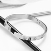 VQYSKO Love Friendship Bracelet Bangle Gold Rose Gold Silver with Cubic Zirconia Stones Stainless Steel Hinged Jewelry with Crystal Oval Bracelet Birthday Present for Her Women Teen Girls(B0CHNXXVFS)