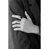 VQYSKO Plated Square Signet Ring | Stainless Steel Band for Men(Square Silver+Black)