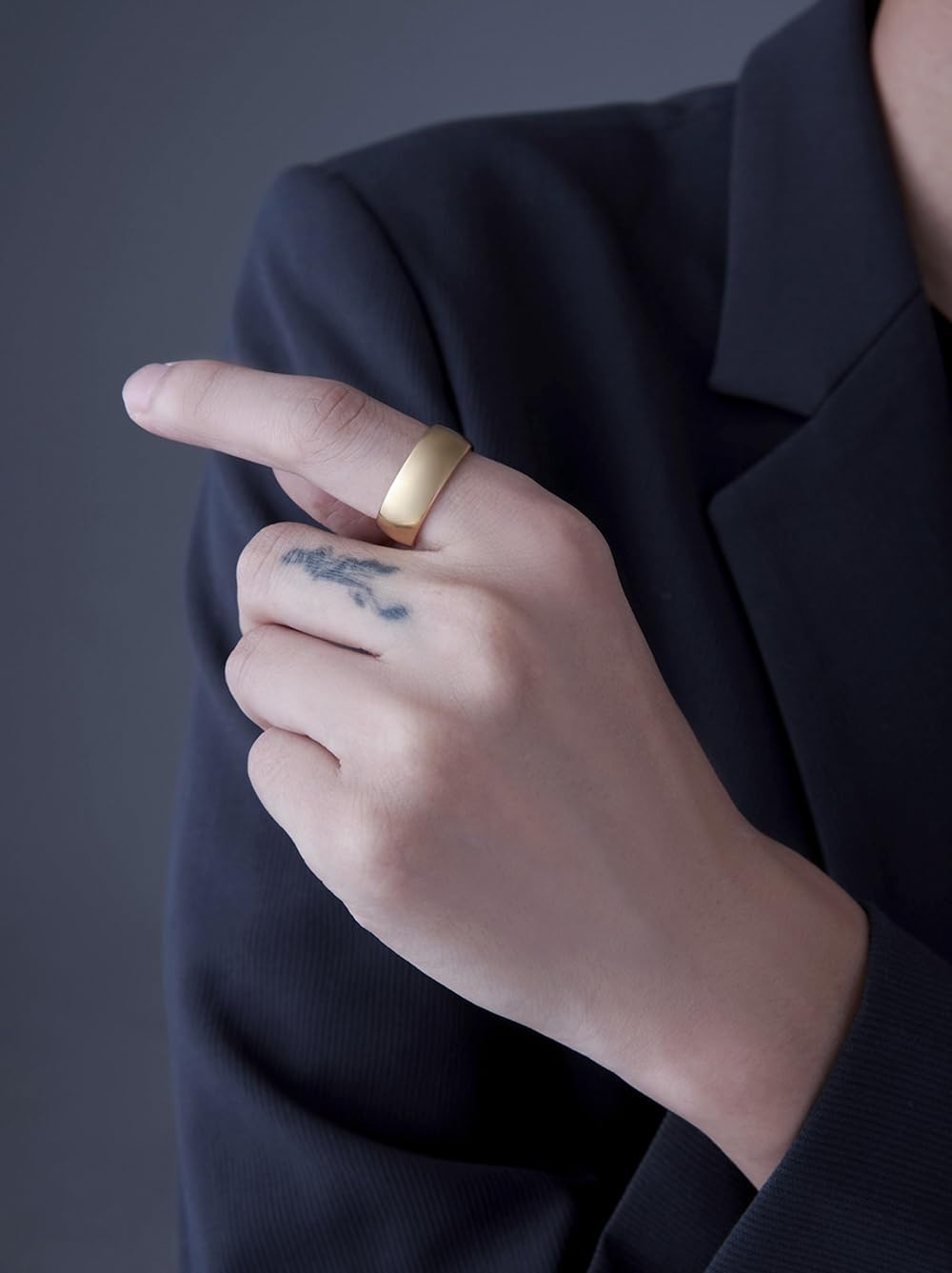 image:imageVQYSKO Tungsten Carbide Wedding Cigar Domed Band Ring Men Women 514Gold8mm