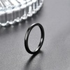 VQYSKO Tungsten Carbide Wedding Cigar Domed Band Ring Men Women 5-14(Black-2mm)