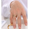 VQYSKO Tungsten Carbide Wedding Cigar Domed Band Ring Men Women 5-14(Gold & Silver-8mm)