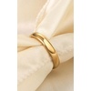 VQYSKO Tungsten Carbide Wedding Cigar Domed Band Ring Men Women 5-14(Gold-3mm)