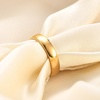 VQYSKO Tungsten Carbide Wedding Cigar Domed Band Ring Men Women 5-14(Gold-4mm)
