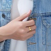 VQYSKO Tungsten Carbide Wedding Cigar Domed Band Ring Men Women 5-14(Gold-6mm)