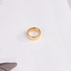 VQYSKO Tungsten Carbide Wedding Cigar Domed Band Ring Men Women 5-14(Gold-8mm)