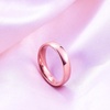 VQYSKO Tungsten Carbide Wedding Cigar Domed Band Ring Men Women 5-14(Rose Gold-4mm)