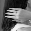 VQYSKO Tungsten Carbide Wedding Cigar Domed Band Ring Men Women 5-14(Silver-2mm)