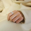 VQYSKO Signet Ring for Men & Women 316L Stainless Steel Statement Band Ring(Rectangle Silver)
