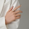 VQYSKO Signet Ring for Men & Women 316L Stainless Steel Statement Band Ring(Silver)
